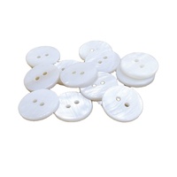 Boutons en nacre blanche ronds de 40 mm, personnalisés, fabriqués avec soin, à deux trous, à dos plat, sans nickel, lavables en machine