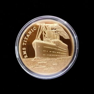 Moneta Placcata Oro Nave Titanic Monete da Collezione Medaglia Commemorativa Collezione d'Arte - Product Image 2