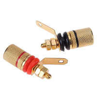 Connecteur de prise de fiche banane pour haut-parleur d'amplificateur plaqué or adapté aux fiches bananes de 4mm
