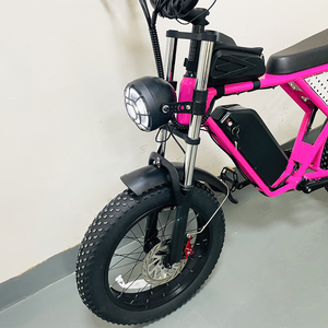 Bicicleta Eléctrica de Montaña Rosa de 20 Pulgadas, Motor sin Escobillas, Batería de Litio de 48V 20Ah, con Freno de Disco Hidráulico, 7 Velocidades - Product Image 5