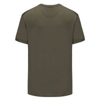 T-shirt à col en v en laine légère respirante de l'usine pour hommes 100% laine mérinos été vêtements quotidiens 180gsm Logo écran en soie solide