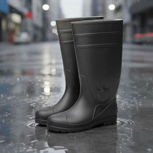รองเท้าบูทยางกันน้ำ <span class=keywords><strong>PVC</strong></span> สำหรับงานอุตสาหกรรม หัวเหล็ก ป้องกันอันตราย ขายส่ง สำหรับผู้ชาย จากผู้ผลิต - Product Image 1