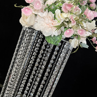 Décoration de mariage moderne européenne, cristal acrylique, couleur personnalisée, chemin de table, podium, table principale, chandelier