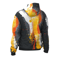 Sweat-shirt d'hiver en polaire surdimensionné en velours matelassé de mode en polyester en gros pour hommes avec fermeture éclair
