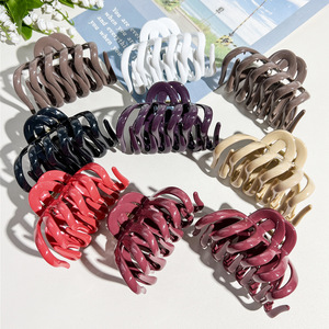 Nuevo Clip Grande para el Cabello de Cristal Suave con Diseño de Calabaza y Tiburón, Horquilla de Moda con Estilo Sofisticado para la Parte Trasera de la Cabeza - Product Image 1