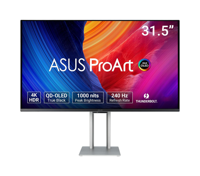 Hot-Selling ProArt Display OLED PA32UCDM 32" 4K UHD QD-OLED Monitor - 240Hz, 0.1ms, Delta E<1, Thunderbolt 4 PD 96W