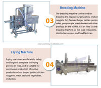 Ligne de production commerciale de pépites de poulet entièrement automatique en acier inoxydable Burger Patty à vendre