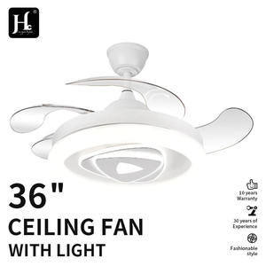 Ventiladores de Techo Blancos con Luces para Dormitorio, Lámpara de Ventilador, Ventiladores de Techo LED con Luz y Control Remoto, 3 Colores Atenuables - Product Image 2