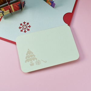 Merry Christmas Cards Christmas Tree Winter Gift Pop-Up Cards Christmas Decoration Stickers Laser Cut New Year Greeting Cards - Product Image 5