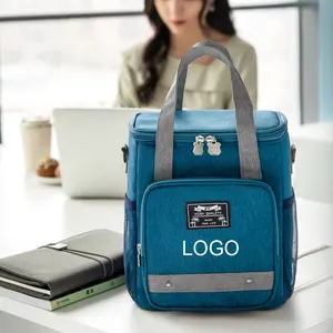 Bolsa de caixa de almoço personalizada adulta, 2022 design personalizado, fornecedor, atacado, mulheres, crianças, poliéster, refrigerador de alimentos, bolsas para o almoço