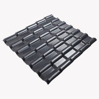 Tuiles de toiture noires résistantes aux chocs ASA Feuilles de toiture en PVC en résine synthétique pour usage extérieur Fournisseur de matériaux de construction pour la maison