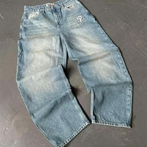 Jeans de Hombre al por Mayor, Personalizados con Bordado, Estilo Urbano, Corte Recto, Y2K, Holgados, Lavado Ácido, Vintage, Tallas Grandes - Product Image 2