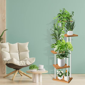 Multi-strato verniciato a polvere MDF e metallo fioriera pavimento in piedi <span class=keywords><strong>balcone</strong></span> fioriera per la casa e il giardino di stoccaggio - Product Image 6