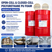 Polyuréthane polymérique MDI brun liquide Wanhua PM200 pour isolation par pulvérisation et construction, isolation de tuyaux