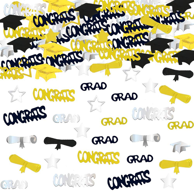 Новое поступление 2021, блестящие золотые, серебряные, черные свадебные блестящие конфетти, товары для выпускного вечера