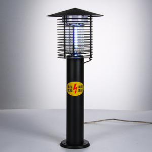 Lampe anti-moustiques d'extérieur 25x58cm, lampe LED noire pour jardin, villa, patio, non toxique, 220V - Product Image 1