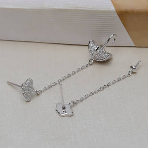 Handmade S925 Silver T-Shaped <b>Earrings</b> DIY Accessory One Pair of Detachable Pearl <b>Holder</b> 3129 for Jewelry Making - Product Image 4