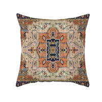 Ensemble de coussins rétro style bohème en velours imprimé peau de pêche, décoration d'intérieur transfrontalière