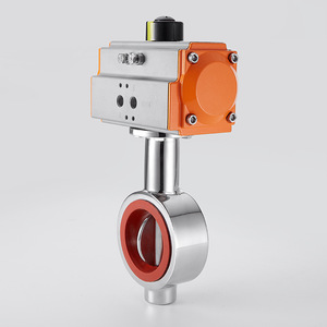 D671X Food-Grade Stainless Steel Waist <b>Butterfly</b> <b>Valve</b> Sanitary Pneumatic for Pharmaceutical Pipeline Use - Product Image 2