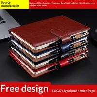 Ensemble cadeau de carnet en cuir PU de luxe pour affaires, équipé d'un stylo assorti, logo personnalisé pour les commandes en gros