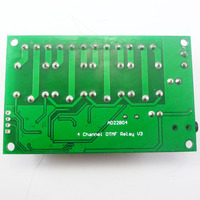 Module de commutation de relais de commande à distance vocale par téléphone, décodeur de signal sonore DTMF MT8870 4 canaux 12V CC AD22B04 pour moteur LED PLC maison intelligente