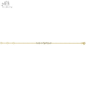 Newest Products Minimalist Irregular Handmade Exquisite <b>Bracelet</b> Jewelry 18K Solid Yellow <b>Gold</b> Real Natural Diamonds <b>Bracelet</b> - Product Image 3