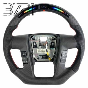 พวงมาลัยรถยนต์ 3721 สำหรับ Ford Raptor F150 6.2 F-150 ปี 2010 2011 2012 2014 อัพเกรดจอแสดงผล LED พวงมาลัยคาร์บอนไฟเบอร์แบบด้าน - Product Image 1