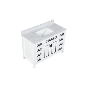 Mueble de baño independiente moderno de alta gama de 48 pulgadas con lavabo de cerámica y características resistentes al agua. - Product Image 6