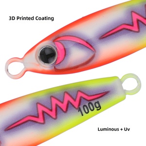 Leurres en fer pour la pêche en eau salée, jigs UV-Glow pour la pêche en bateau, appâts artificiels durs pour le maquereau espagnol, 40g 55g 80g 100g - Product Image 6
