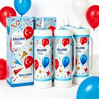 Kit de cylindre de gaz He de 3,3 L - Remplisseur portable de cylindre de gaz He pour ballons en latex et en aluminium pour les événements d'anniversaire et de fêtes
