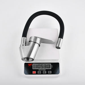 SANIPRO Moderne <span class=keywords><strong>Col</strong></span> <span class=keywords><strong>De</strong></span> <span class=keywords><strong>Cygne</strong></span> Noir Silicone Tuyau N'importe Quelle Direction Rotatif Robinets D'eau Chaude Froide SUS304 Cuisine Évier Robinets Mélangeurs - Product Image 5