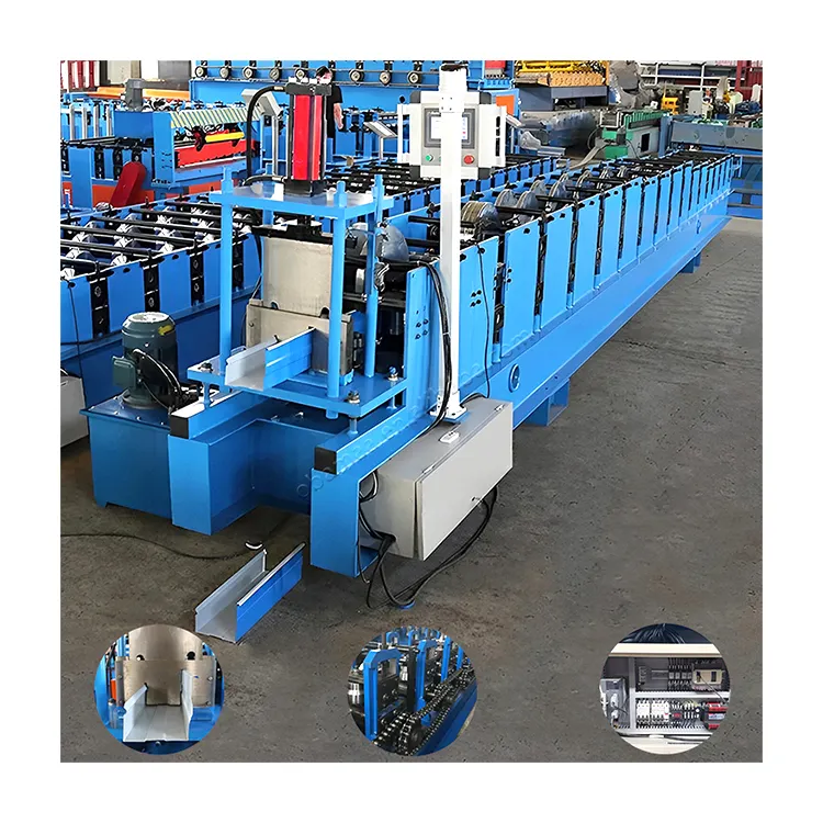 Máquina formadora de rolos para drywall em aço leve, perfil C U, máquina formadora de rolos em forma de C, máquina formadora de rolos para calhas