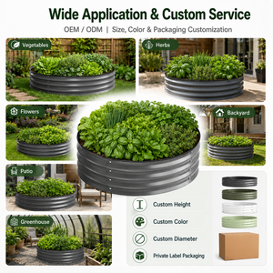 Kit de jardinière surélevée <span class=keywords><strong>en</strong></span> métal galvanisé SEEYES, modulaire, ondulée, pour l'extérieur, pour la culture des légumes, taille personnalisée, OEM ODM, fabrication <span class=keywords><strong>en</strong></span> usine - Product Image 5