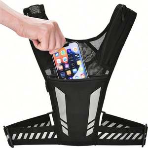 Chaleco Reflectante Ajustable para Hombre y Mujer, Chaleco con Soporte para Teléfono para Correr, para Camping - Product Image 5