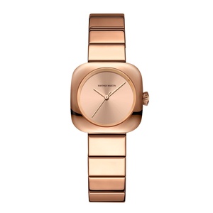 New Women's Square <b>Case</b> <b>Watch</b> Luxury Rose Gold Polished Steel Band Minimalist Casual Daily 3BAR Waterproof Quartz <b>Watch</b> - Product Image 2