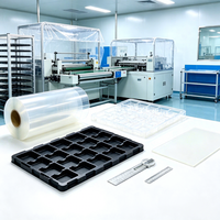 Plateau en plastique ESD personnalisé pour le moulage de masse en salle blanche, pour l'emballage de transfert et l'assemblage médical de dispositifs semi-conducteurs