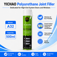 CHUANG MEI SHI A32 500ml Mousse adhésive polyuréthane monocomposant sans formaldéhyde pour l'étanchéité et le remplissage des cadres de portes et fenêtres
