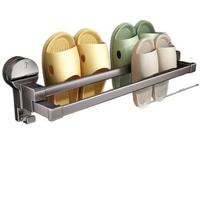 Support mural Youqin pour pantoufles à ventouse, rectangulaire, durable, pour salle de bain, avec drainage - Product Image 3
