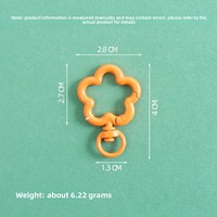 Fermoir à ressort en émail coloré en forme de fleur, matériaux de bricolage faits à la main pour la fabrication de perles, porte-clés, chaîne de téléphone portable, sac à dos, poupée, vente en gros