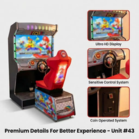 Simulateur de course Mario Kart 43 pouces, borne d'arcade à monnayeur, machine de jeu de conduite