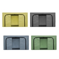 Sac de rangement pliable en acier Non tissé, organisateur de boîte avec fermetures éclair fenêtre transparente pour couettes couverture literie vêtements serviettes jouet