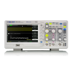 Oscilloscope numérique SIGLENT100M 2CH SDS1000A avec profondeur de mémoire de 2 Mpts, écran LCD TFT de 7 pouces pour la mesure de signaux complexes - Product Image 1