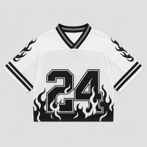 Camiseta de fútbol de malla OEM, cuello en V oversize, transpirable, con gráfico, paneles en contraste, estilo urbano, logotipo personalizado, para hombre - Product Image 3