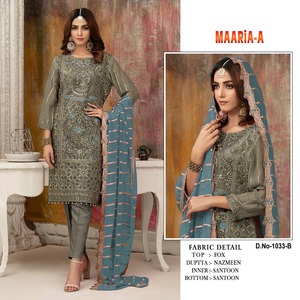 ชุดปักลายสำหรับงาน Salwar Kameez จากนักออกแบบหินชุดปากีสถาน - Product Image 3