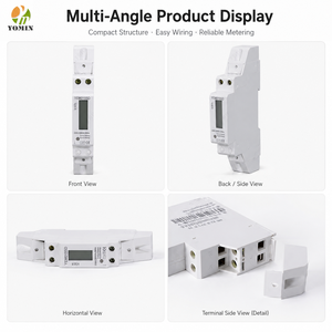 Meter Energi Listrik Presisi Tinggi Meter Digital Tampilan Digital Satu Fasa Meter Energi Rel DIN untuk Pemantauan Energi - Product Image 5