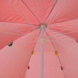 Adjustable <b>Pole</b> Sun <b>Parasol</b> 130cm Silver Coating UPF50+ Waterproof Windproof Outdoor Umbrella for Beach Patio Camping Stall - Product Image 2