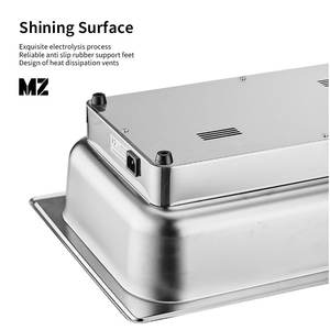 600W 스테인레스 스틸 전기 난방 세면대 뷔페 스토브 9L 절연 채핑 접시 9L - Product Image 6