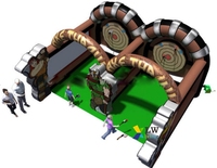 2025 nouveau Design carnaval Sport jeux Double hache gonflable lancer jeu interactif à vendre