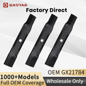 Lame de coupe haute performance GX21784 GY20852 pour tondeuse John Deere D140 LA140 E140 Z355E série 100, plateau de coupe de 48 pouces, lame de tondeuse étoilée à 7 points de 17 pouces - Product Image 1