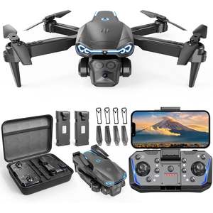 Dron Plegable X-shop con Cámara 1080p FPV RC Quadcopter para Principiantes, Juguete para Niños, Plástico Negro, Incluye Batería y Estuche - Product Image 1